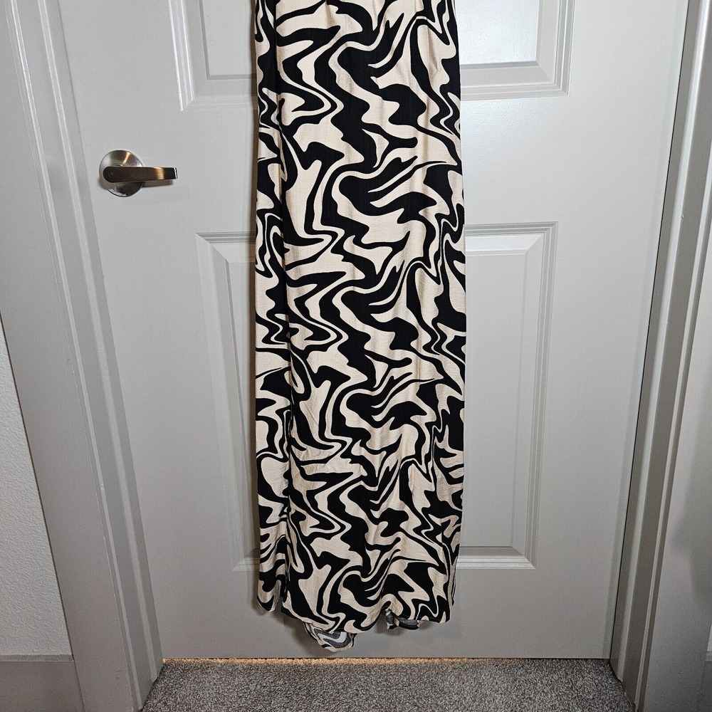 NWOT By Together Anthropologie Maxi Dress Small Abstract Print‎ Black Beige - Picture 3 of 14